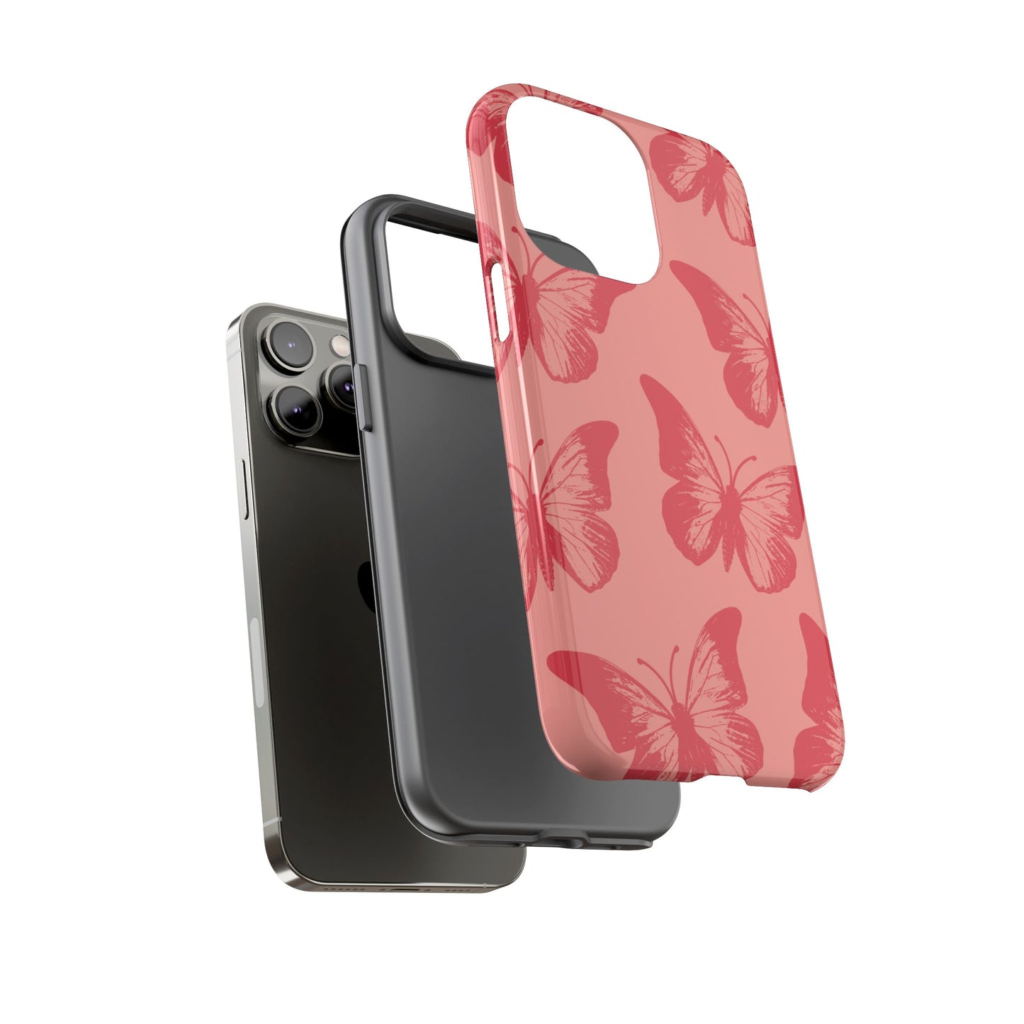 Social Butterfly | Peachy-Pink Butterfly Case