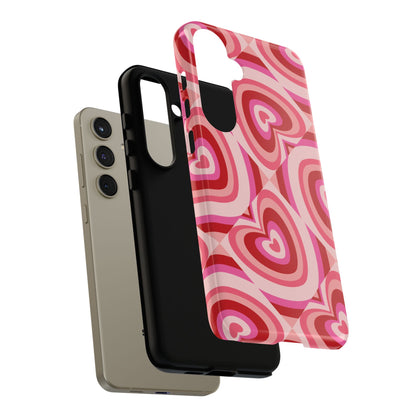 Hearts Squared | Pink Retro Heart Case