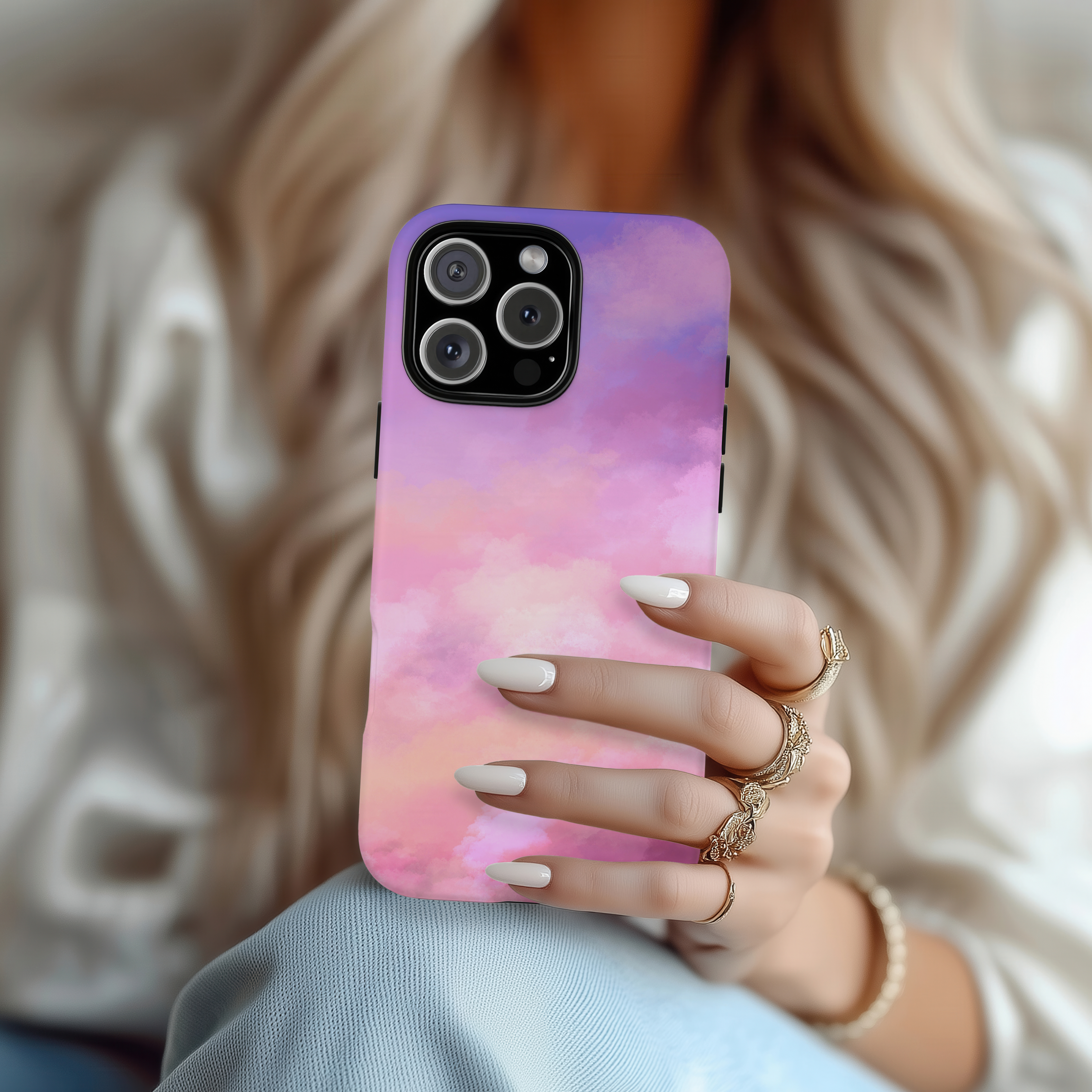 Stormy Purple Abstract iPhone Case