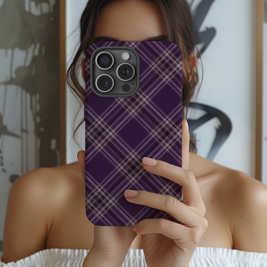 Plaid Prune | Coque iPhone Rétro