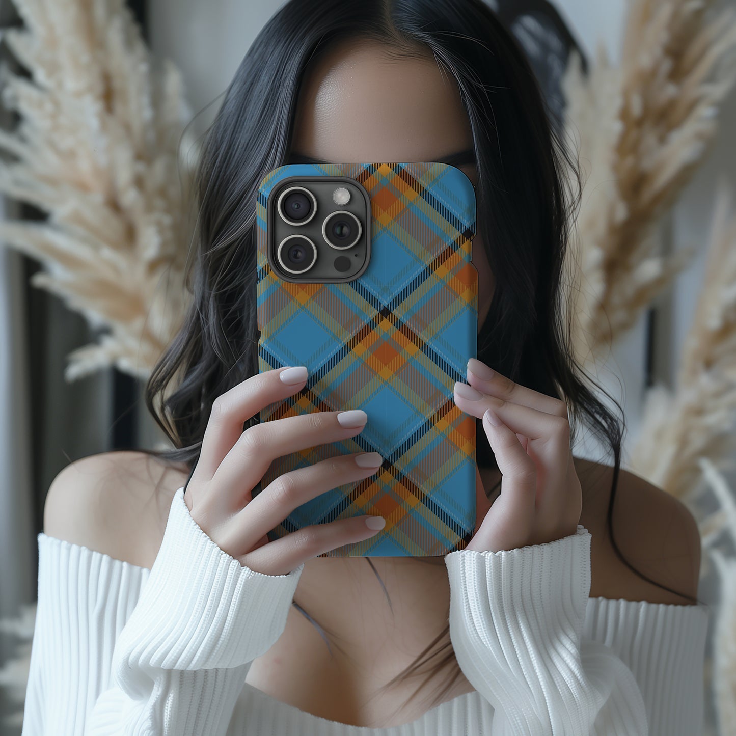 Cozy | Blue Plaid Case