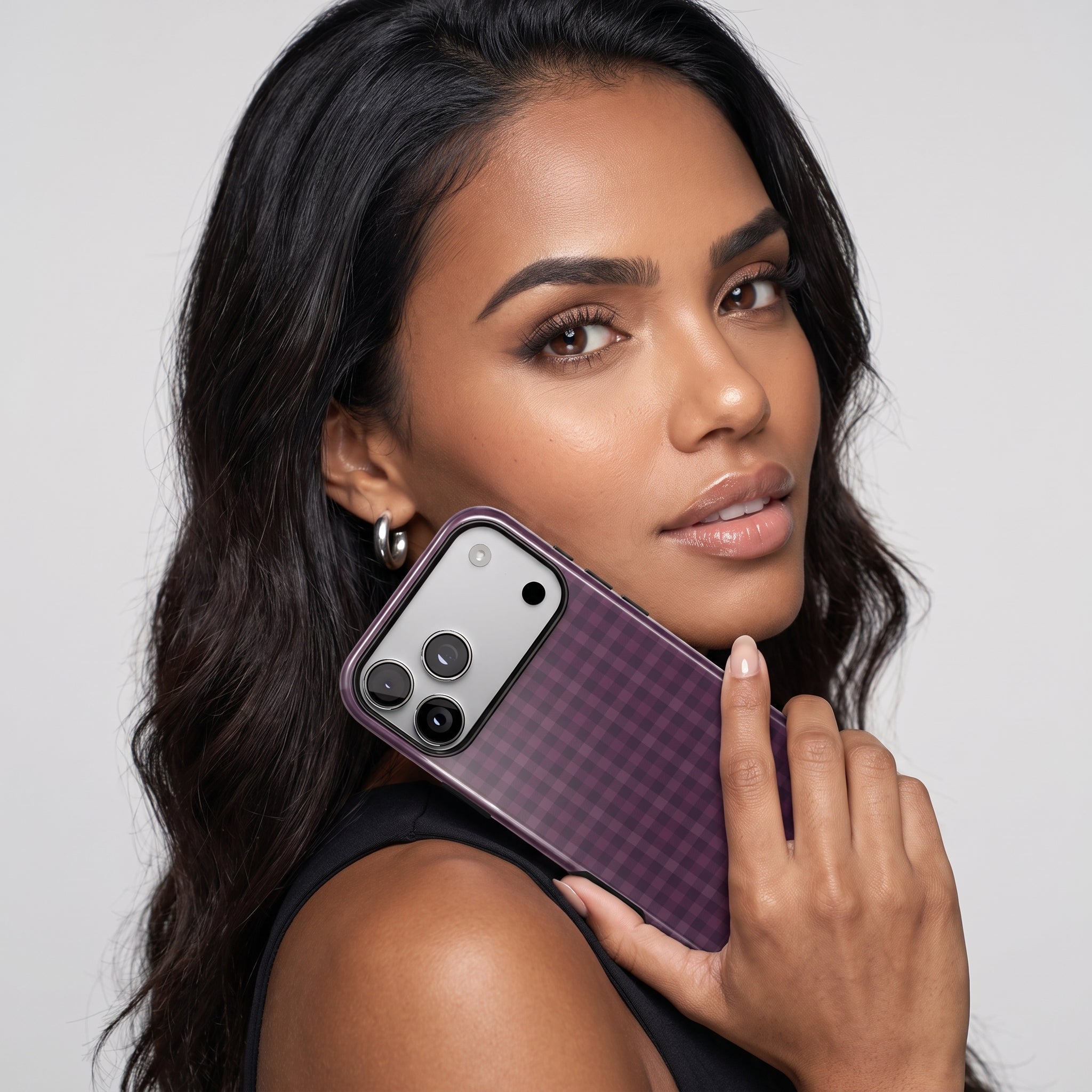 Plum Crush | Purple Plaid iPhone Case