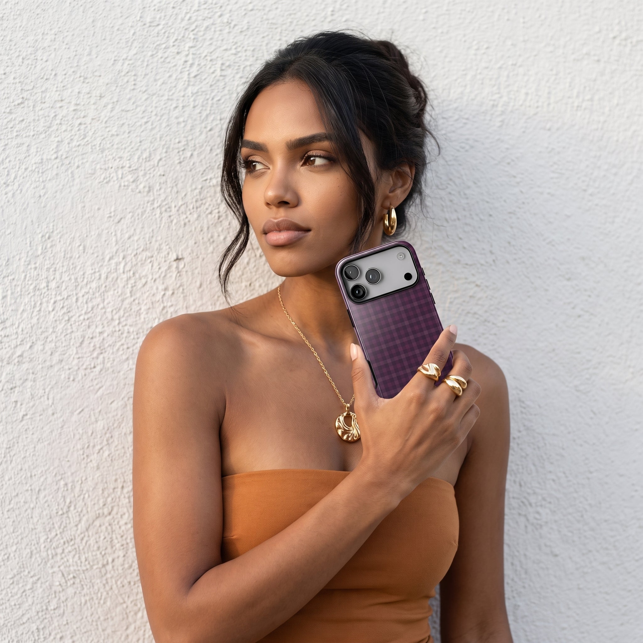 Plum Crush | Purple Plaid iPhone Case