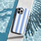 Blue Cabana Stripe iPhone Case