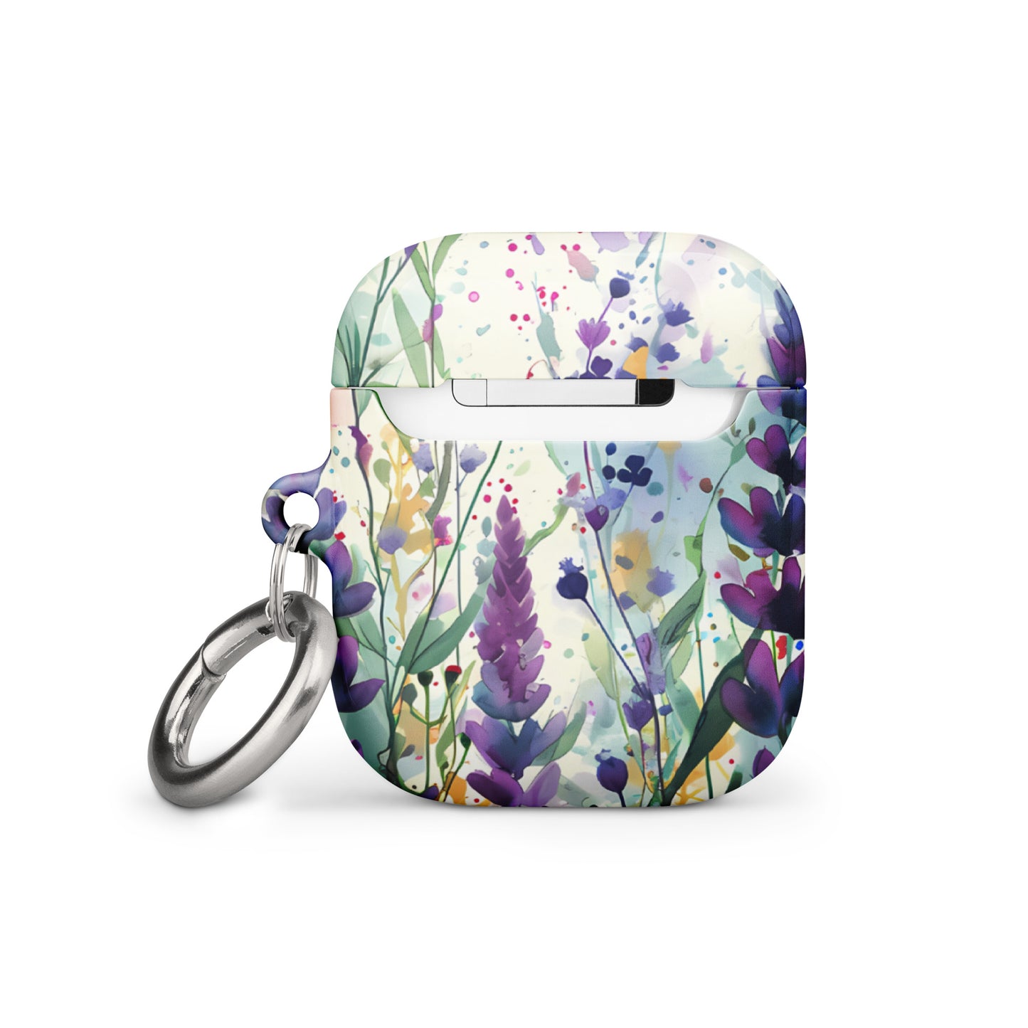 Fleurs sauvages | Étui AirPods à motif floral violet et vert