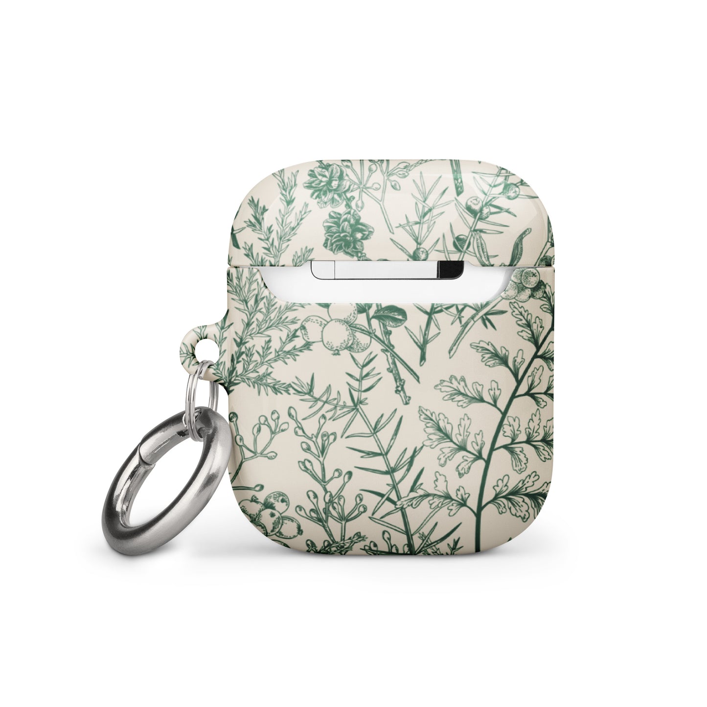 Estuche para AirPods con diseño floral verde salvia | Jardín botánico