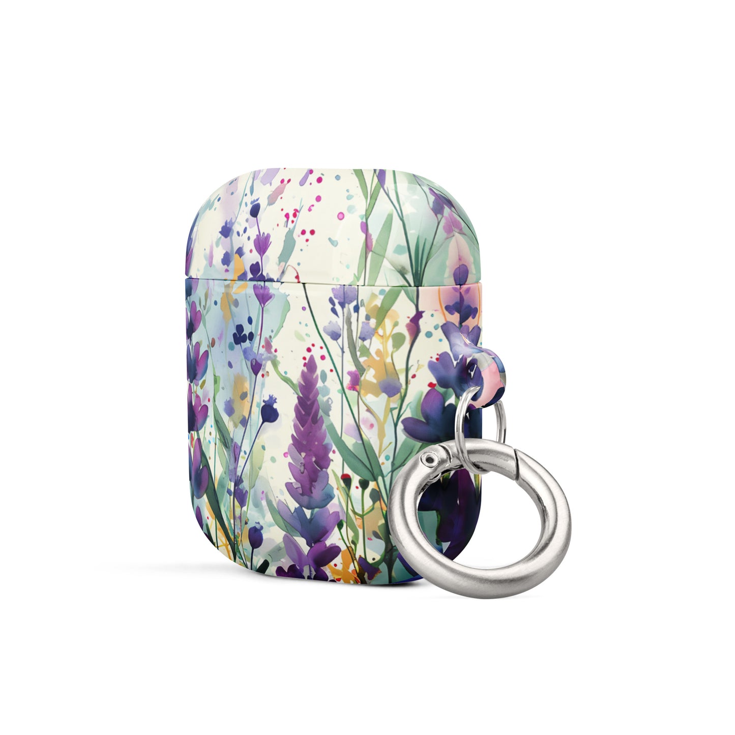 Fleurs sauvages | Étui AirPods à motif floral violet et vert