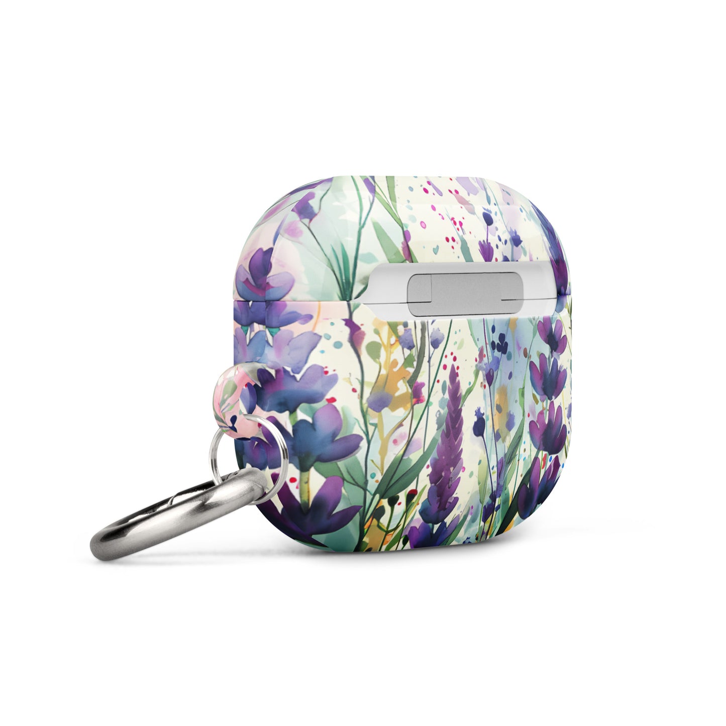 Fleurs sauvages | Étui AirPods à motif floral violet et vert