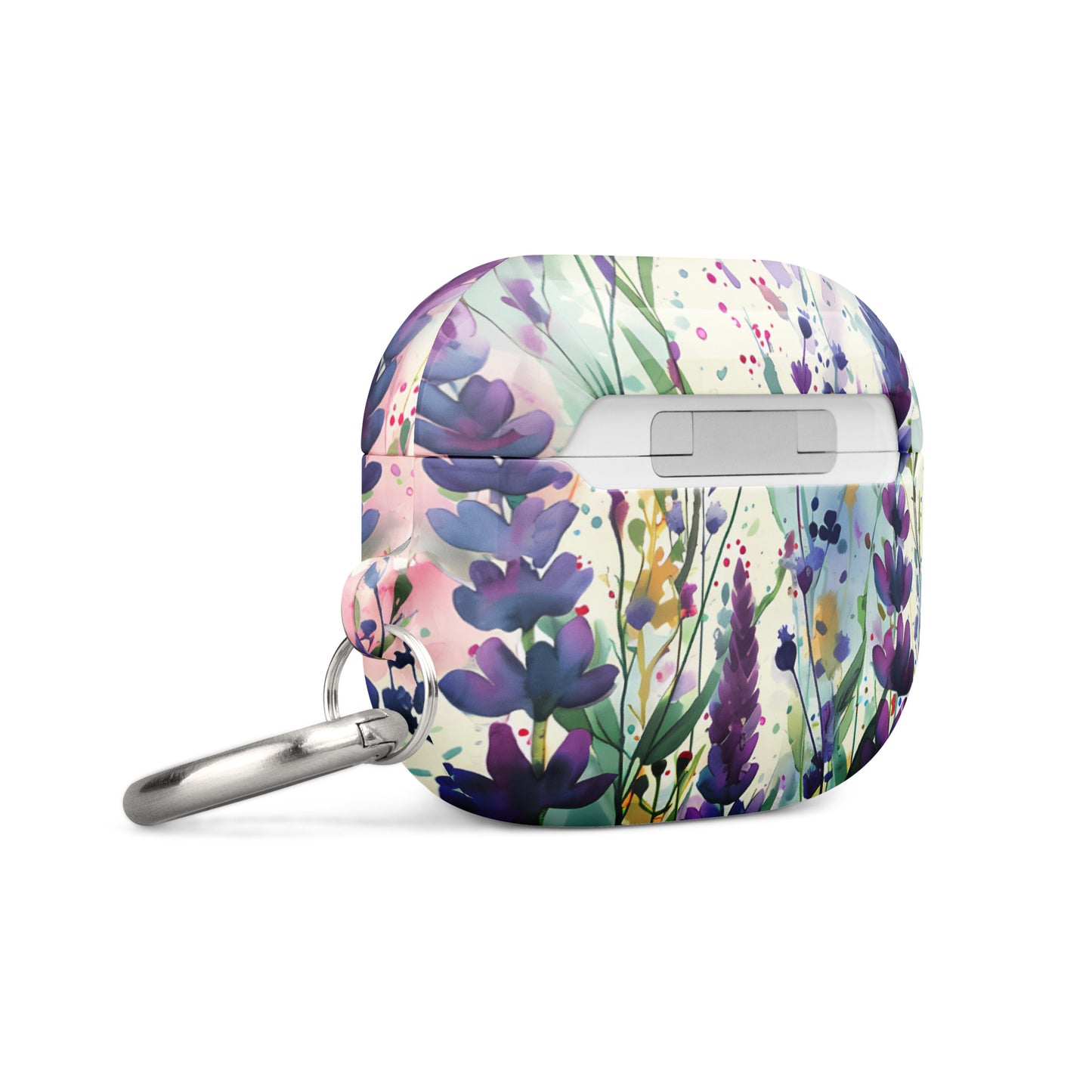 Fleurs sauvages | Étui AirPods à motif floral violet et vert