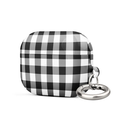 Gingham Check | Black & White AirPods Case