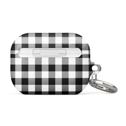 Gingham Check | Black & White AirPods Case