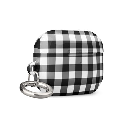 Gingham Check | Black & White AirPods Case