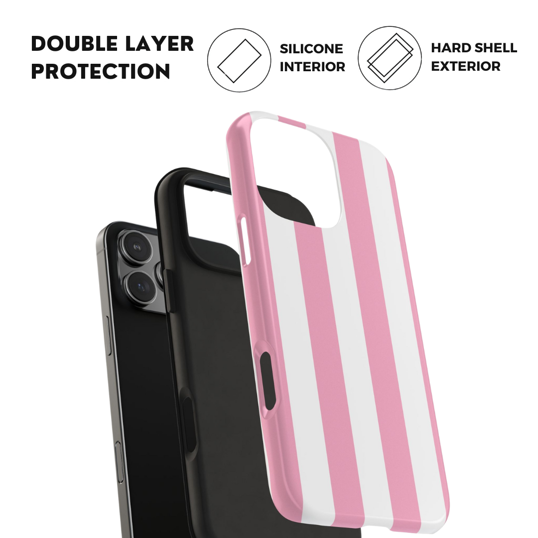 Pink Cabana Stripe iPhone Case