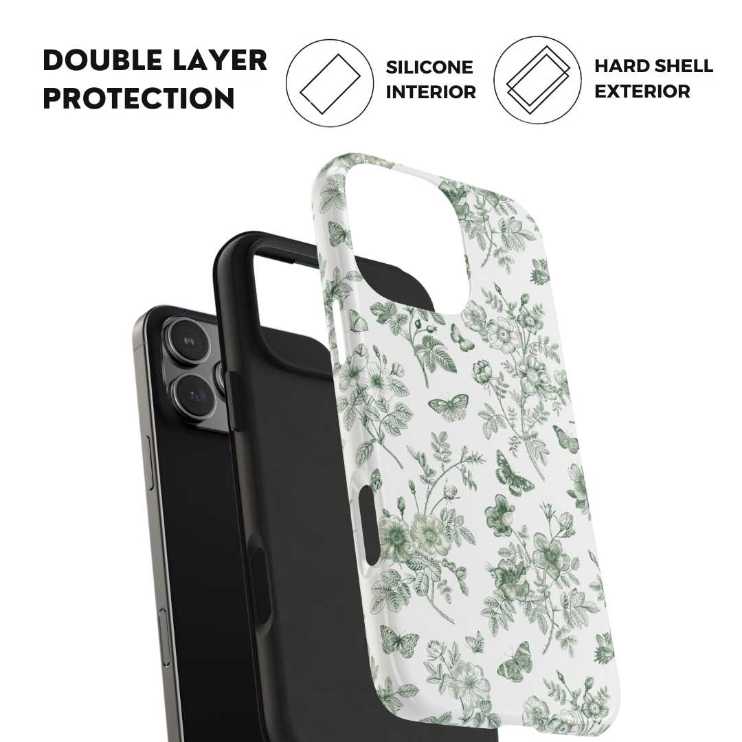 Butterfly Garden Floral iPhone Case