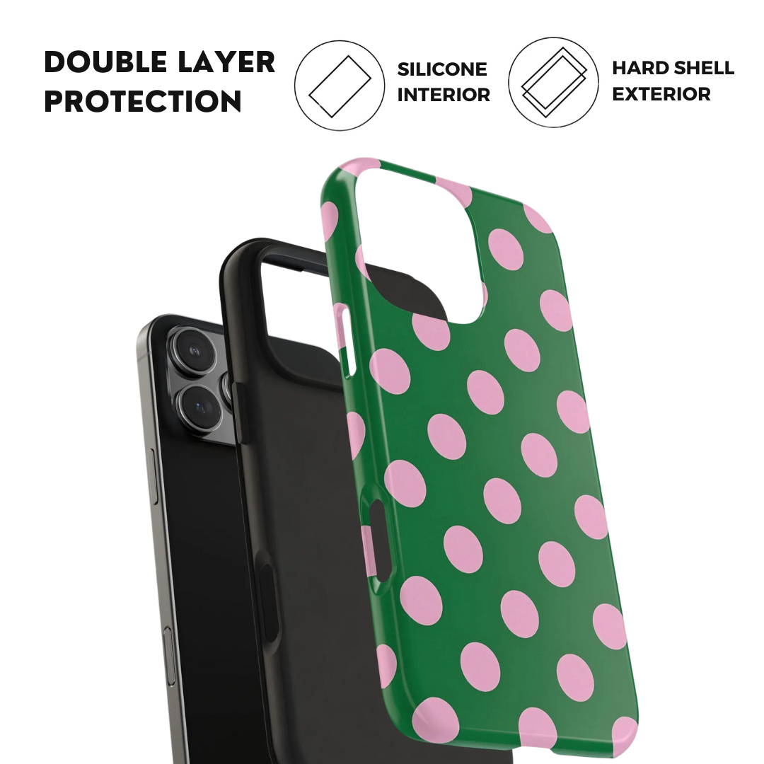 Dots Green Polka Dot iPhone Case