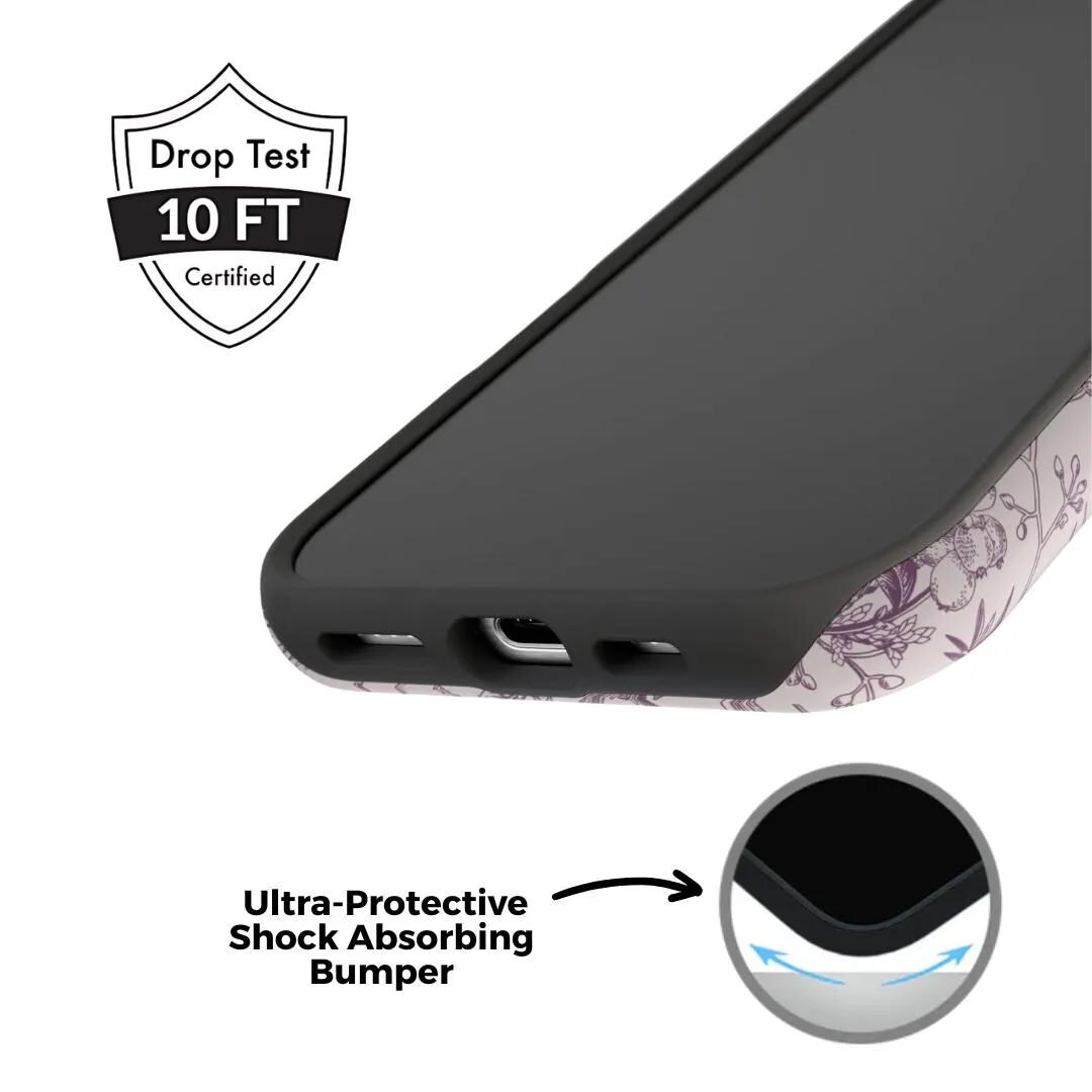 Plum Botanical Floral iPhone Case