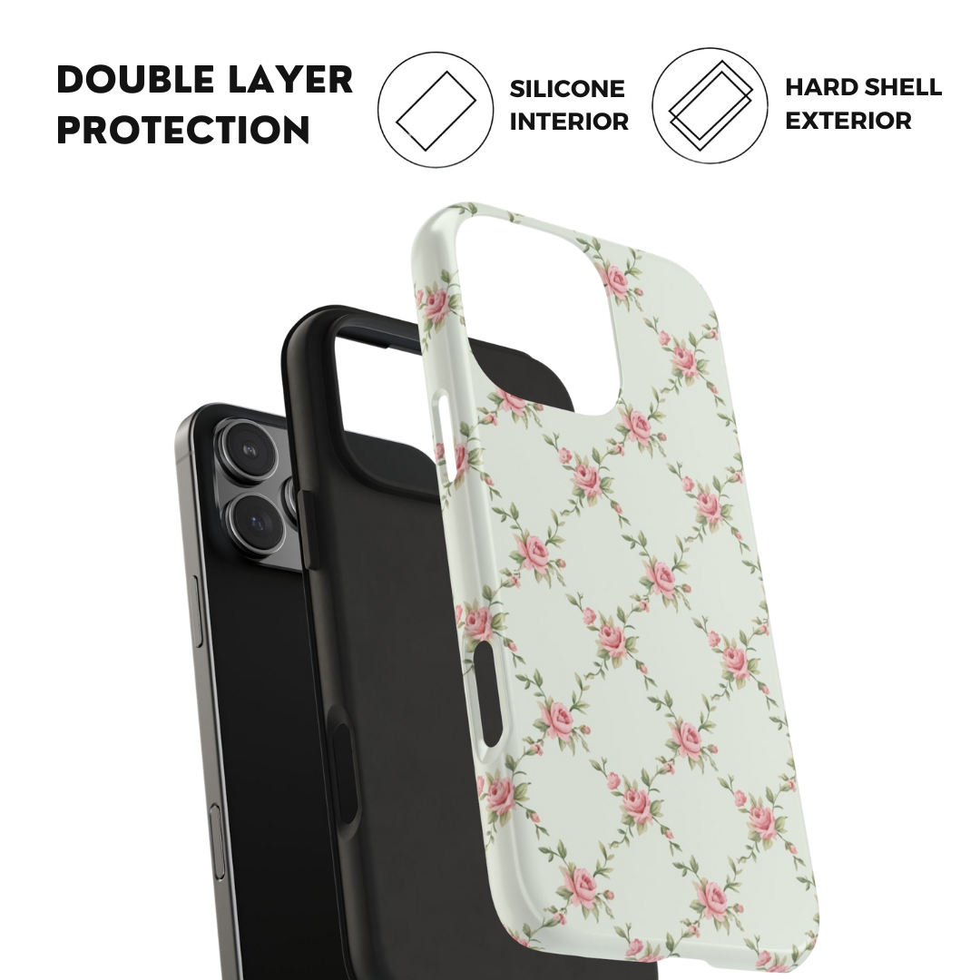 Rose Lattice Coquette iPhone Case