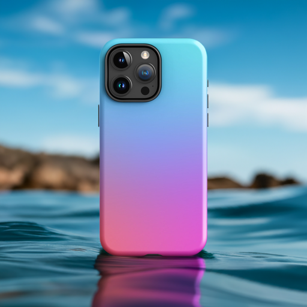 Beyond the Horizon | Blue-Pink Ombré Case