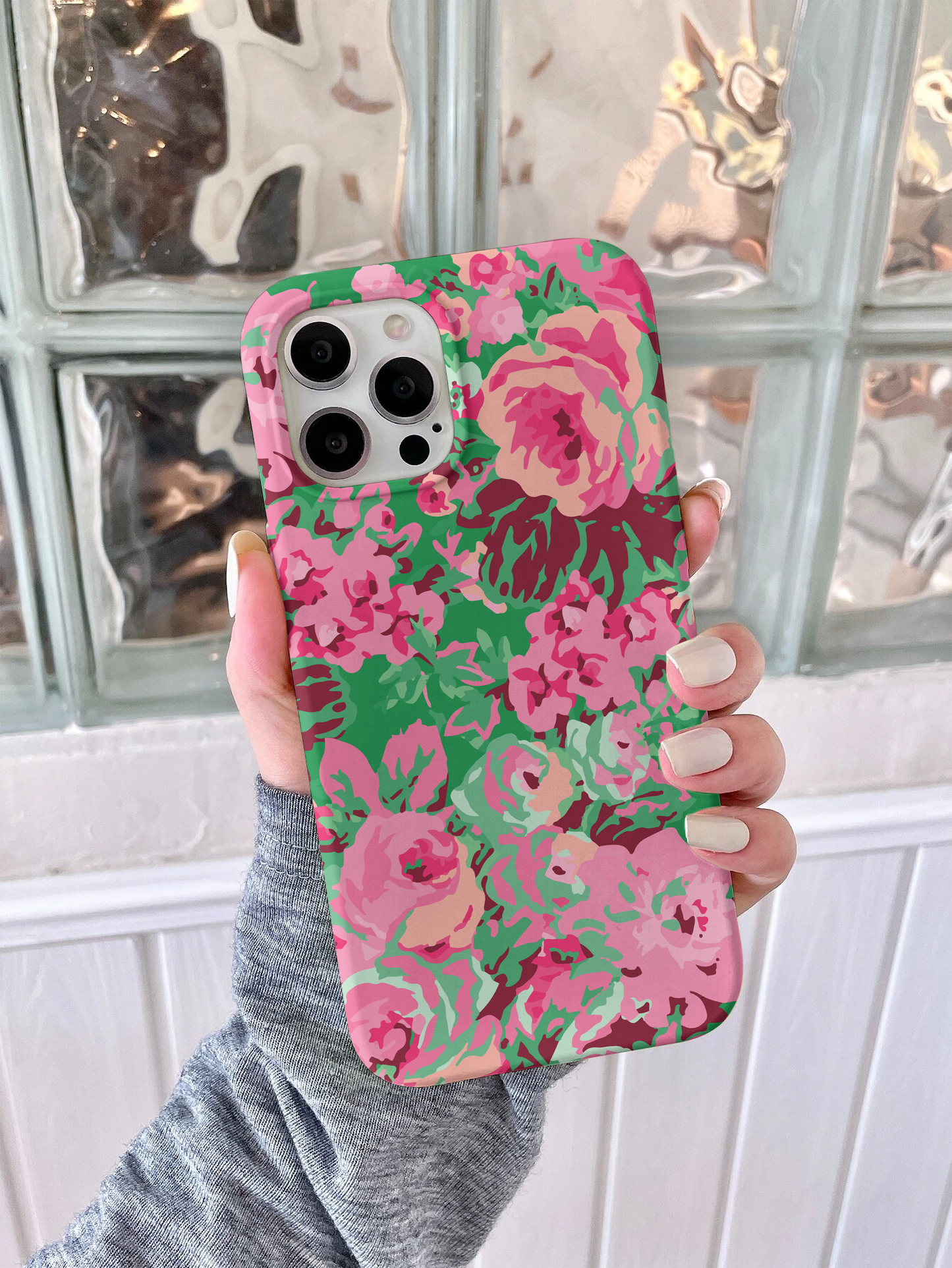 Everything's Rosy | Green Floral iPhone Case