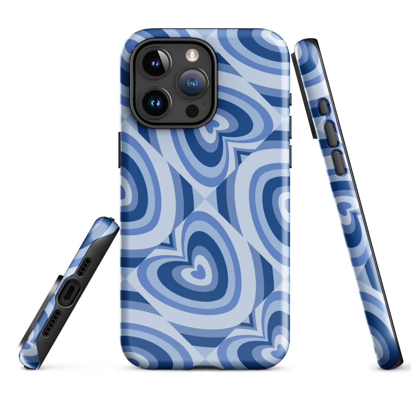 Hearts Squared | Blue Heart Pattern Case