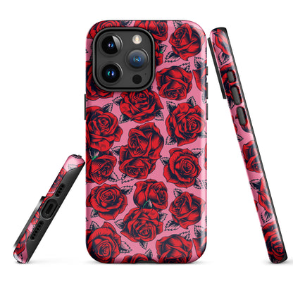 Love Story | Red & Pink Pop Art Rose Floral Case