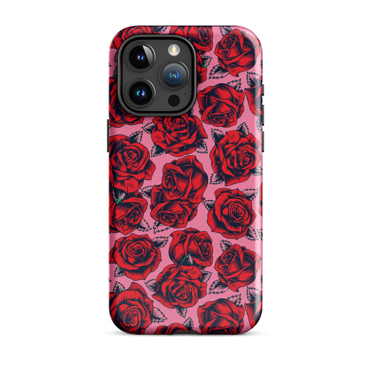 Love Story | Red & Pink Pop Art Rose Floral Case